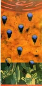 Baiju Parthan FRUIT FALL 2004 Mixed media on paper 44 x 22 in.