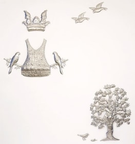 Adeela Suleman UNTITLED 3 (SUICIDE JACKET WITH CROWN) (Ed. of 3) 2010 Steel 75 x 55 in.