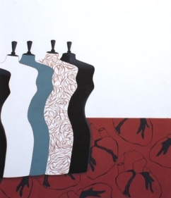 Ayesha Durrani MAILING 2009 Gouache on wasli 13.5 x 11 in.