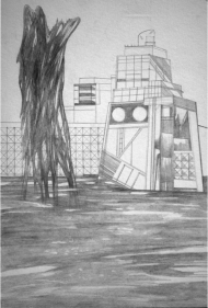 Swagata Bhattacharyya  Work No. 5J (Untitled), 2022  Graphite on paper  8.27h x 5.83w in