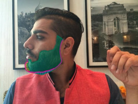 Ranbir Kaleka &amp; HImanshu Suri BEARD MENTOR (Ed. of 100) 2015 C-print on paper 12 x 16 in.