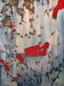 Nitin Mukul STAND YOUR GROUND 2014 Oil and acrylic on canvas 48 x 36 in.