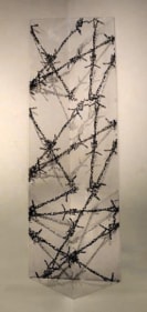 Amna Ilyas UNTITLED 11 2011 Paint on Acrylic 51 x 17 in.