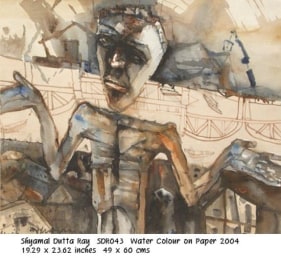 Shyamal Dutta - Ray MAN SHRUGGING 2004 19 x 23.5 in.