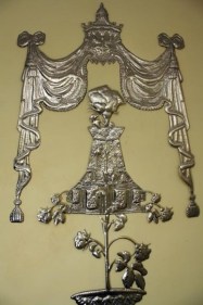 Adeela Suleman UNTITLED 2 (PEACOCKS WITH DRAPES) (Ed. of 3) 2010 Steel 102 x 140 in.