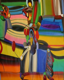 Bose Krishnamachari STRETCHED BODIES 23 2007 Acrylic on canvas 54 x 54
