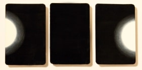 Rehana Mangi BLUFF II 2007 Opaque watercolor on wasli 3.5 x 7.5 in.