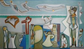 Neeraj Goswami EL DORADO 2007 Oil on canvas 60 x 100 in.  SOLD