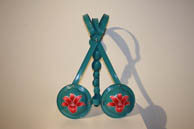 Adeela Suleman  Seema, 2009  Steel tongs, bowl, measuring spoons, powder coat and enamel paint  16.5 x 13.5 x 9 in