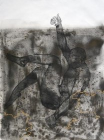 G.R. Iranna UNTITLED THUMB UP 2007 Mixed media on paper 51.5 x 38 in.