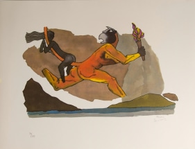 M. F.&nbsp;Husain, Hanuman - Hanuman Running, n/d