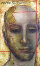 Anjolie Ela Menon UNTITLED (YELLOW HEAD) 2009 Oil on masonite 12 x 8 in.