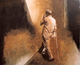 Yusuf Arakkal THE STREET - XI Acrylic and oil on canvas 48 x 58 in.  NFS