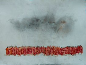 G. R. Iranna UNTITLED WATER 3 Watercolor on paper 56 x 42 in. 2014