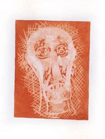 Ashim Purkayastha UNTITLED 6 (THE GHOST OF SOUZA) 2008 Watercolor 39.5 x 27.6 in.