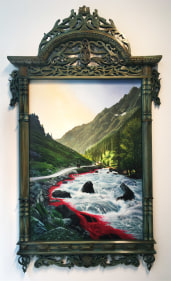 Adeela Suleman  Not Everyone's Heaven - 2, 2017  Wood, Polish &amp; Enamel Paint Hardener and Lacquer  82.5 x 48.5 x 5 in