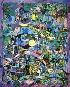 Sanatan Saha UNTITLED (YELLOW FACE) 2007 Acrylic on canvas 60 x 48 in.