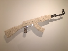 Promotesh Das Pulak Untitled 2016 Shola flowers, wire 66 x 20 x 3.5 in.