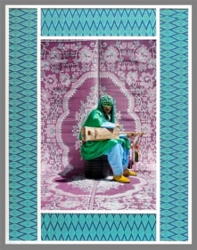 Hassan Hajjaj Maalem Simo Lagnawi 2010 Metallic lambda print on dibond with wood and plastic mat 40 x 30.75 in. Edition 3 of 5