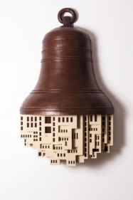 Gigi Scaria Scream  2017 Bronze and plastic 37 x 22.5 x 12 in.