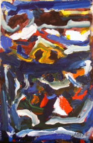 S.H. Raza UNTITLED 2 2004 Acrylic on paper 11 x 7 in.