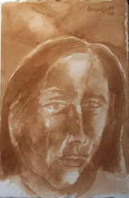 Akbar Padamsee UNTITLED 15 - WOMEN'S FACE 2006 Watercolor on paper 22.5 x 15 in.