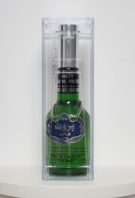 Abdullah M. I. Syed The Essence of Men, Limited Edition on Sale II (Ed. of 5) Hand-beaten and galvanised medallion, altered Brut for Men packaging, and Martha Stewart Living Solutions Floating Picket Fence 9 inches Small Half-Circle Collector's Shelf 7 x 2.5 x 2.5 in. (Bottle &amp; Packaging)