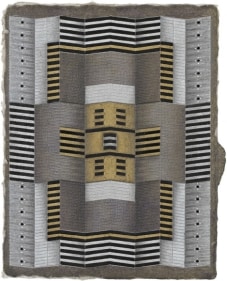 Anil Revri Pages from a Manuscript 3 2012 Mixed media on handmade paper 12 x 9 in.