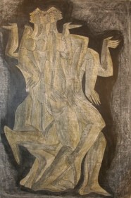 Sadequain FIVE WOMEN Oil on canvas 48 x 36 in.