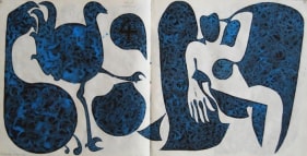 Saleem Arif Quadri CARESSING THE CONSTELLATIONS - MANUSCRIPT BOOK 11 2002-2006 Gouche on paper 12 x 24 in