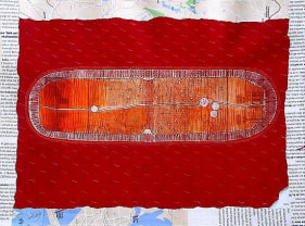 Talha Rathore THE HEART SETTLES III 2007 Gouache on Wasli 11 x 14 in.  SOLD