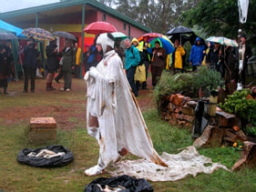 Bandu Manamperi Bandaged Body (Performance Still) 2003 C-print on archival paper 20 x 30 in.
