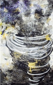 Jayashree Chakravarty UNTITLED 5 (THE EYE OF THE STORM) 2009 Acrylic and oil on canvas 120 x 71 in. NFS