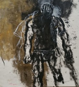 Jagath Weerasinghe Celestial Ferver Series II 2013 Acrylic on paper 11.5 x 11 in.