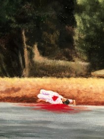 Adeela Suleman   Not Everyone's Heaven - 3 (Detail)  2017  Wood, Polish &amp; Enamel Paint Hardener and Lacquer   80 x 46 x 5 in.