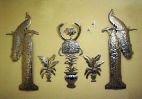 Adeela Suleman, Untitled I (Peacock with Missiles),  2010, Steel, Dimensions variable