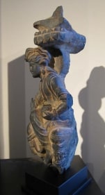 Bodhisattva Northern India, Kushan Period, Ancient Region of Gandhara 2nd/3rd Century Schist Height: 11 in.