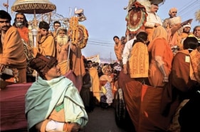 Raghu Rai Procession During Mahakumbh, Allahabad Edition of 10 2001 Digital scan of photographic negative on archival paper 20 x 30 in.