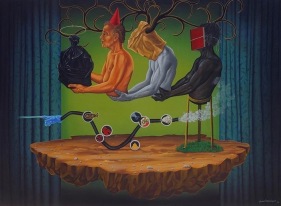 Suneel Mamadapur SYLLOGISTIC FALLACIES II 2009 Acrylic on canvas 72 x 96 in.