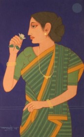 Lalu Shaw UNTITLED 1 Gouache on paper 19 x 12 in.  SOLD