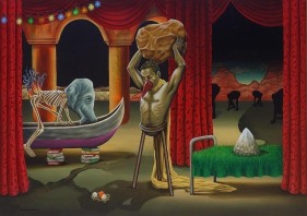 Suneel Mamadapur SYLLOGISTIC FALLACIES I 2009 Acrylic on canvas 60 x 84 in.