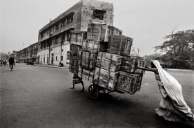 Raghu Rai Woman Cart Pusher, Delhi Edition of 10 1979 Digital scan of photographic negative on archival paper 20 x 30 in.