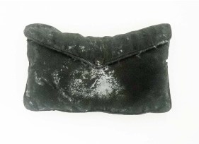John Jurayj UNTITLED (EVENING BAG) 2010 Cast gunpowder and plaster 4 x 6.5 x 2 in. NFS