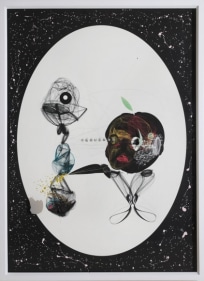 Aditya Pande The Castle Of Otranto (Vision 2) 2016 Mixed media on canvas 57 x 40.5 in.