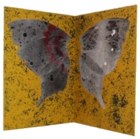 Ashim Purkayastha WINGS WITH BLACK WATER MARKS (DIPTYCH) 2007 Acrylic on canvas 90 x 132 in.