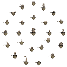 Gigi Scaria  Life, death and miscellaneous, 2022  Bronze  25 pieces, each approximately 8h x 6w x 4d in  Edition 1 of 3