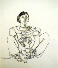 Laxma Goud WATERCOLOR #3 Watercolor and ink on paper 11 x 9 in.