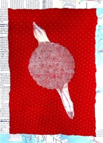 Talha Rathore PEARLS WITHOUT A CLOUD III 2007 Gouache on Wasli 15 x 11 in.  SOLD