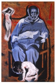 Baiju Parthan AS SIMPLE AS THAT (EROS AND MINOTAUR) 2008 Oil and acrylic on canvas 72 x 48 in.