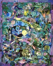 Sanatan Saha UNTITLED (YELLOW FACE) 2007 Acrylic on canvas 60 x 48 in.